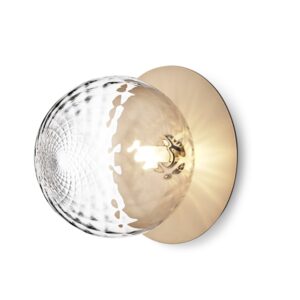 Nuura Liila Væg/Loftslampe Guld & Klart Glas Stor