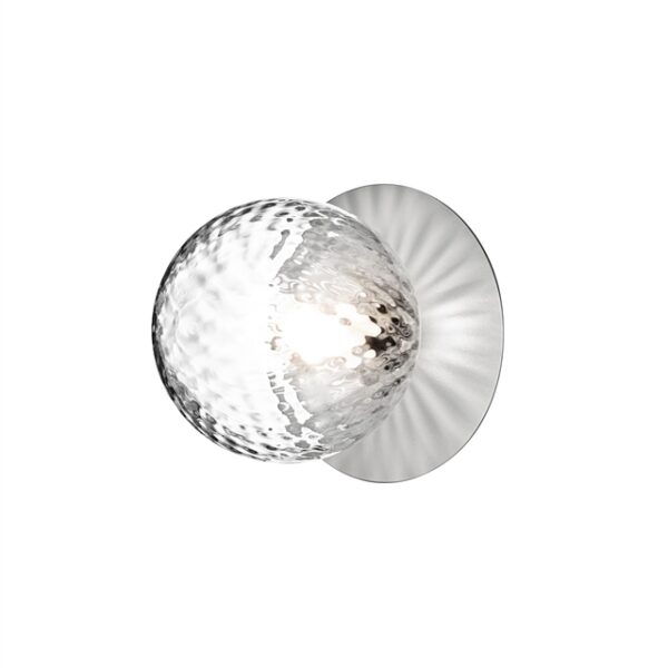 Nuura Liila Væg/Loftslampe Sølv & Klar Glas Medium