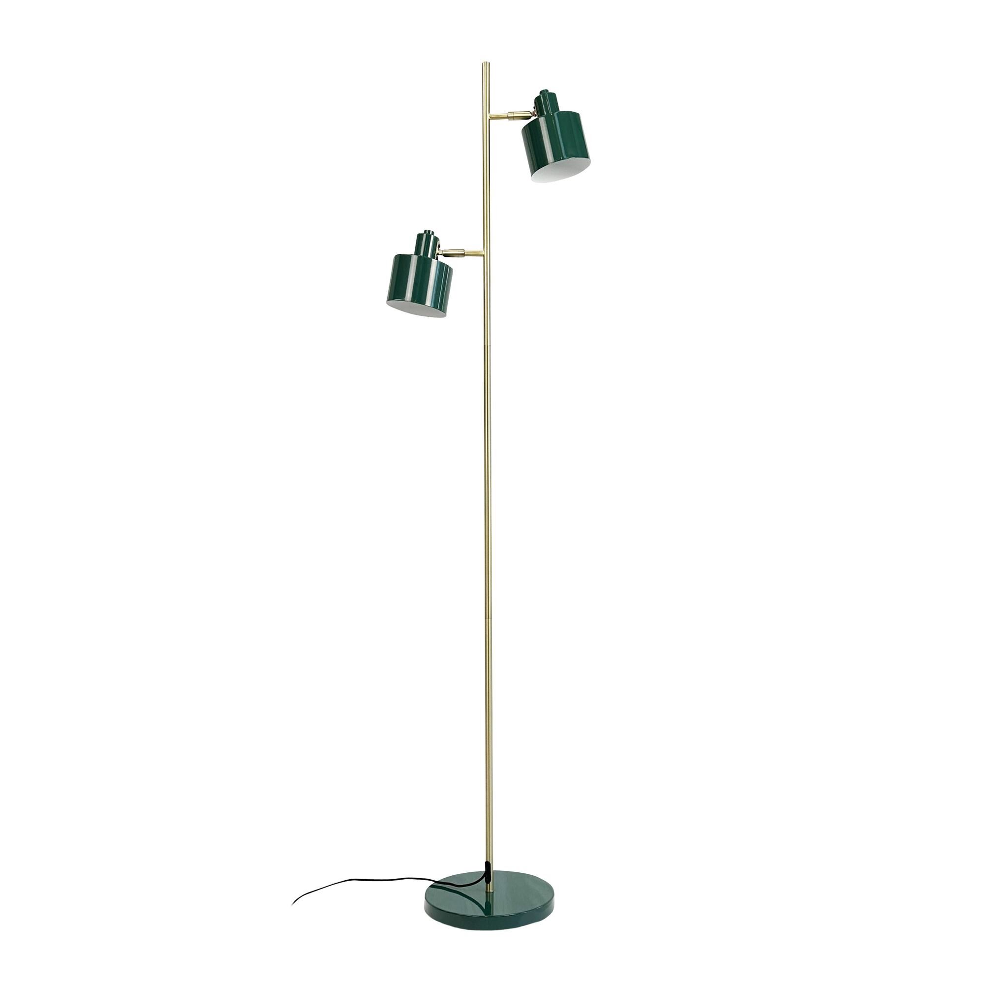 Ocean Gulvlampe Mørkegrøn/Messing