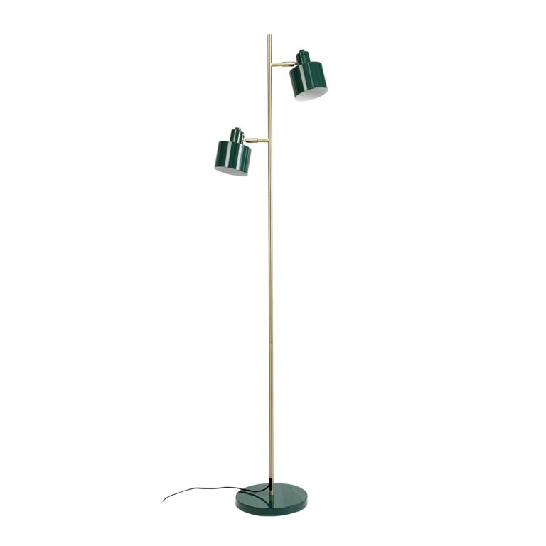 Ocean Gulvlampe Mørkegrøn/Messing