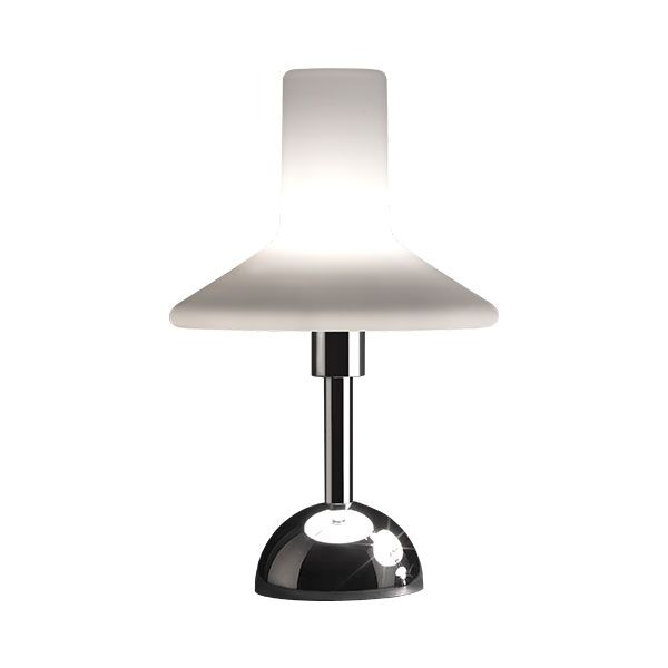 Olly Bordlampe Krom & Hvid Mellem