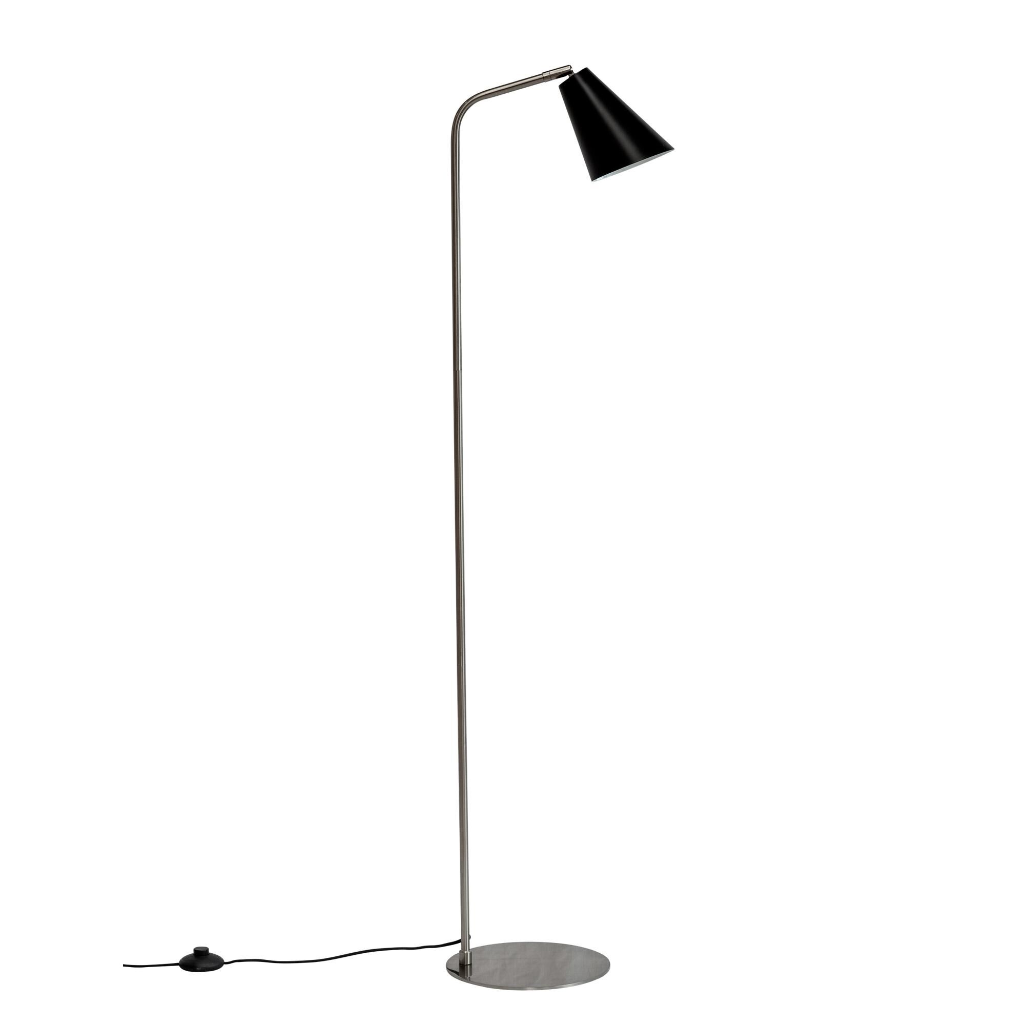 Oswald Gulvlampe Sort/Stål
