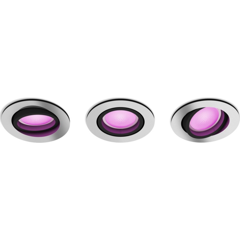 Philips Hue Centura indbygningsspot, aluminium, 3-pak