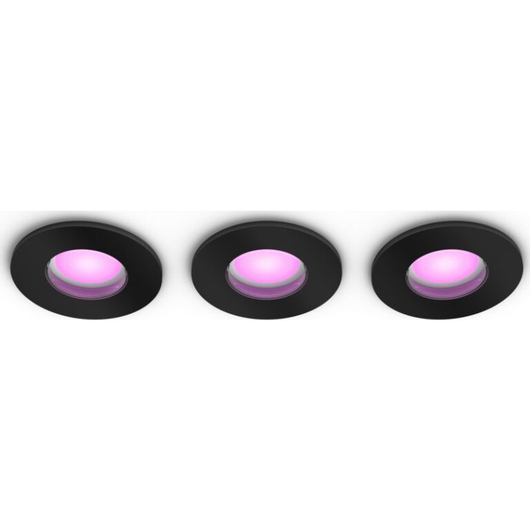 Philips Hue Xamento Recessed indbygningsspot, sort, 3-pak