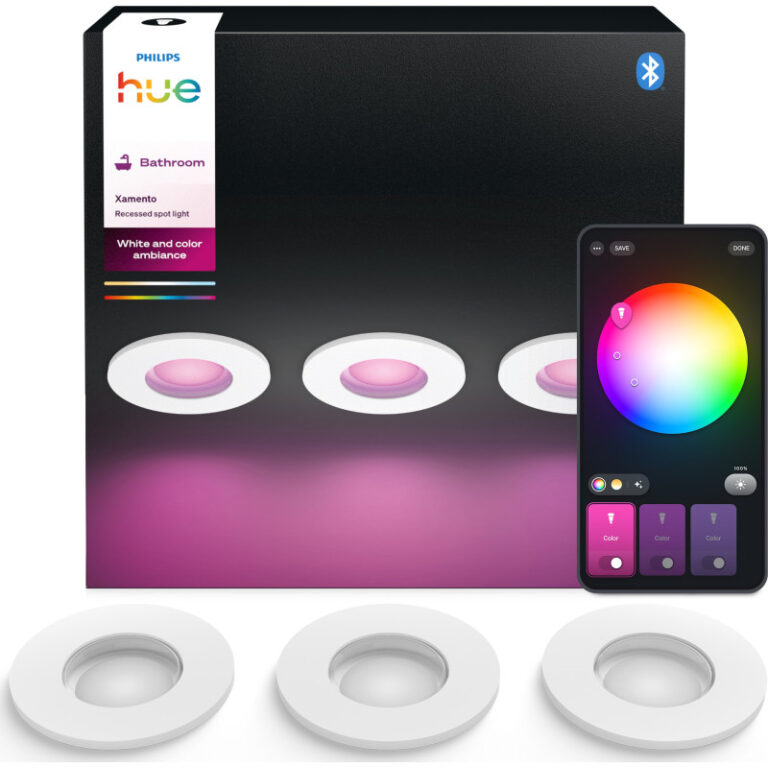 Philips Hue Xamento indbygningsspot, hvid, 3-pak