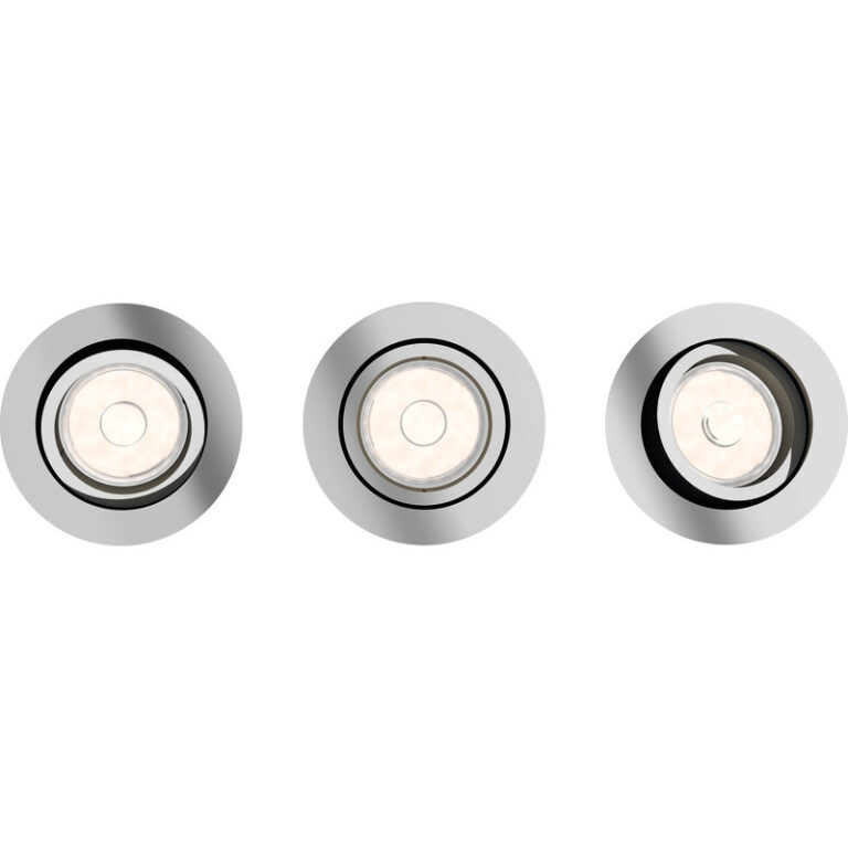 Philips myLiving Donegal indbygningsspot, krom, 3-pak