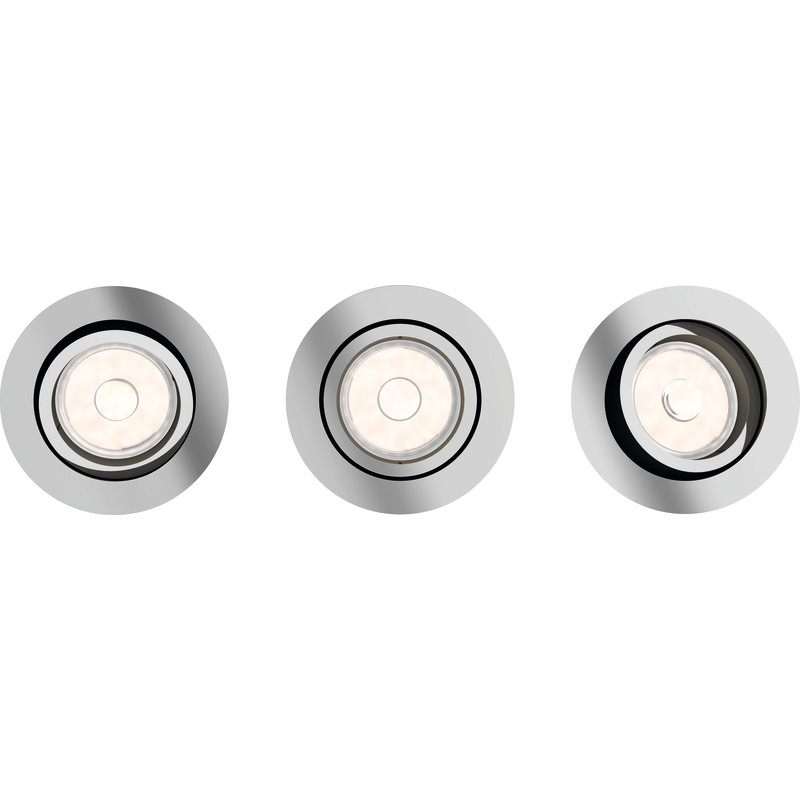 Philips myLiving Donegal indbygningsspot, krom, 3-pak