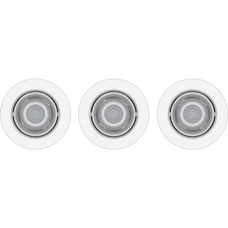 Philips myLiving Impala indbygningsspot, hvid, 3-pak