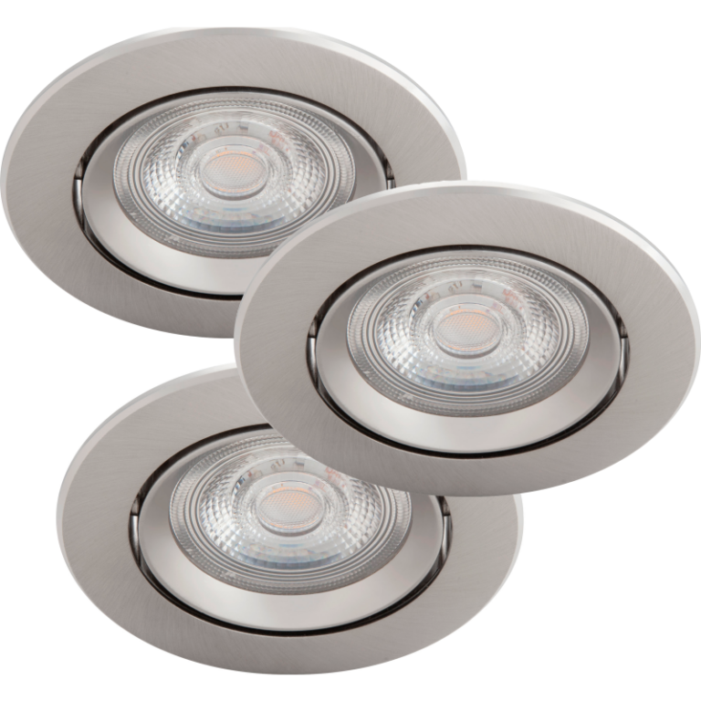 Philips myLiving Sparkle indbygningsspot, 2700K, 5W, krom, 3-pak