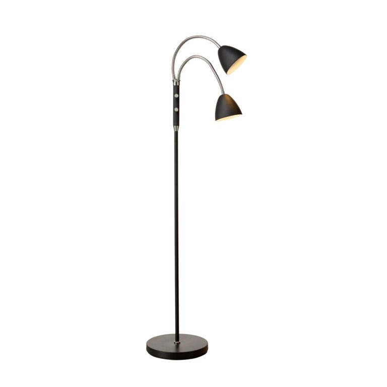 Room Gulvlampe 2-Arm Sort Krom