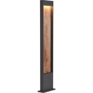 SLV Flatt Pole havelampe, brun, 100 cm