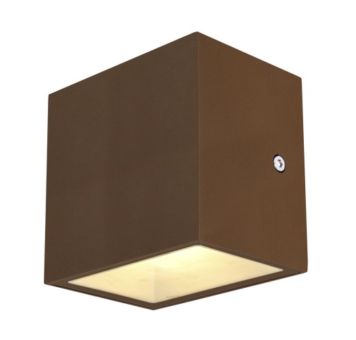 SLV Sitra Cube up- & downlight udendørs væglampe - rust