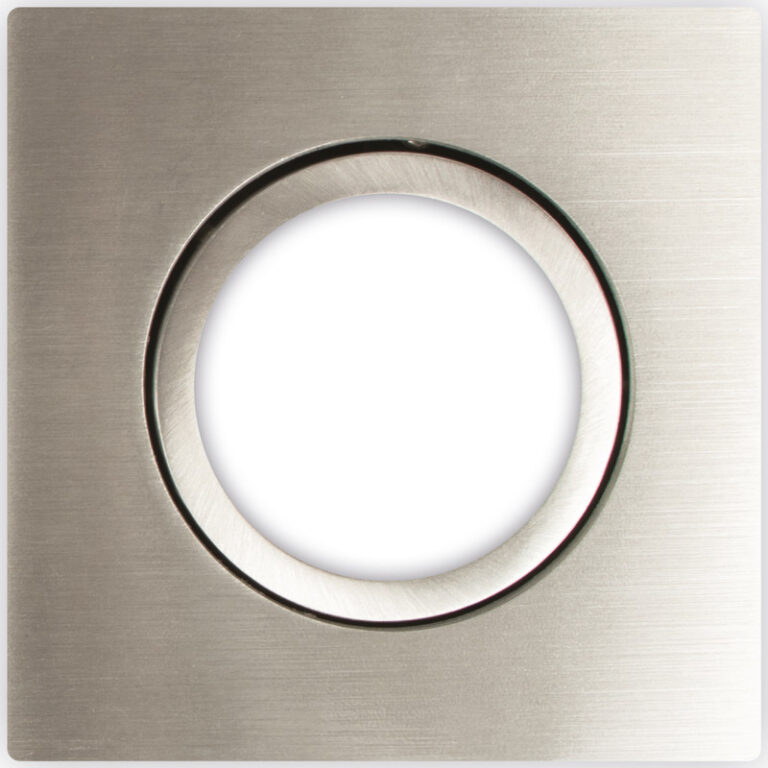 Scan Products Luna Quick Install frontring, firkantet, børstet aluminium