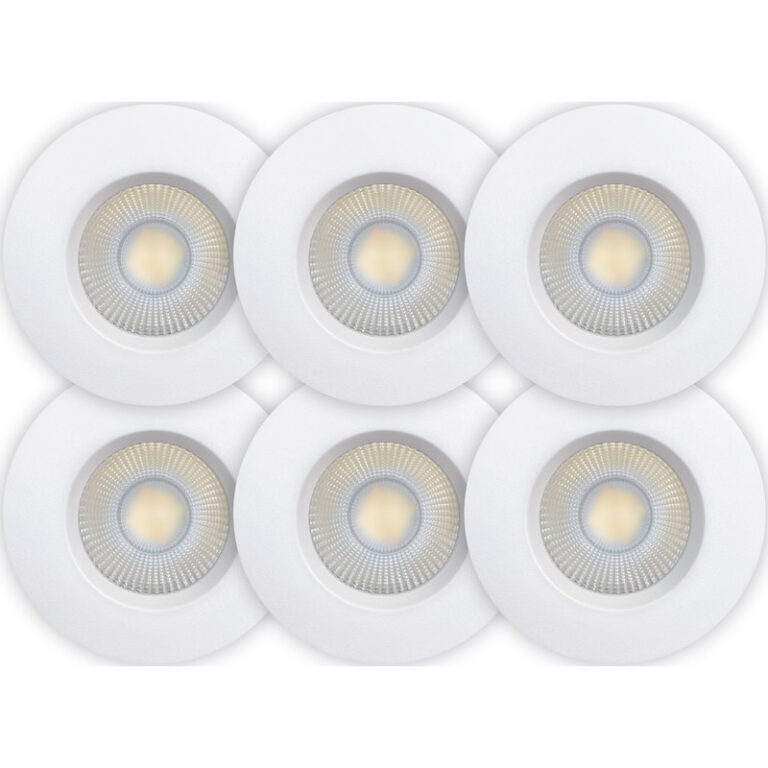 Scan Products Sabina Low Profile indbygningsspot, mat hvid, 6 stk