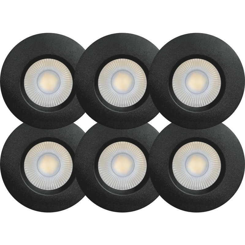 Scan Products Sabina Low Profile indbygningsspot, mat sort, 6 stk