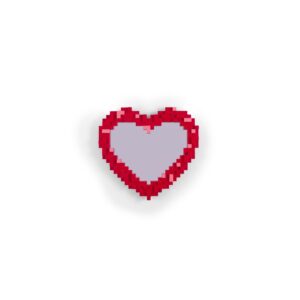 Seletti Pixel Heart Spejl Rød