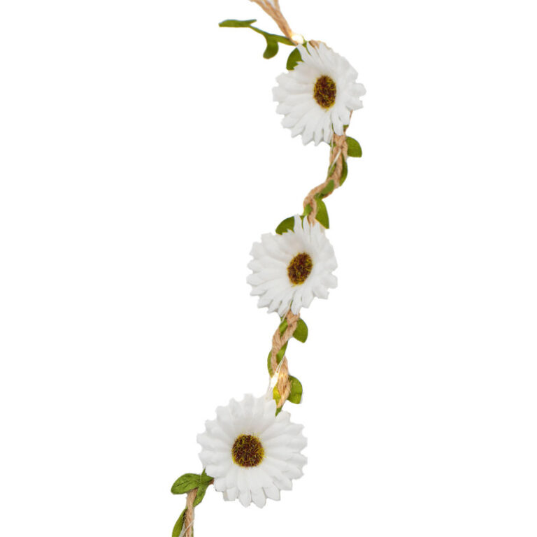 Sirius Flora Sommerblomster lyskæde, 2 meter, hvid