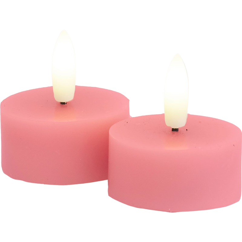 Sirius Sille LED fyrfadslys, batteri, rosa