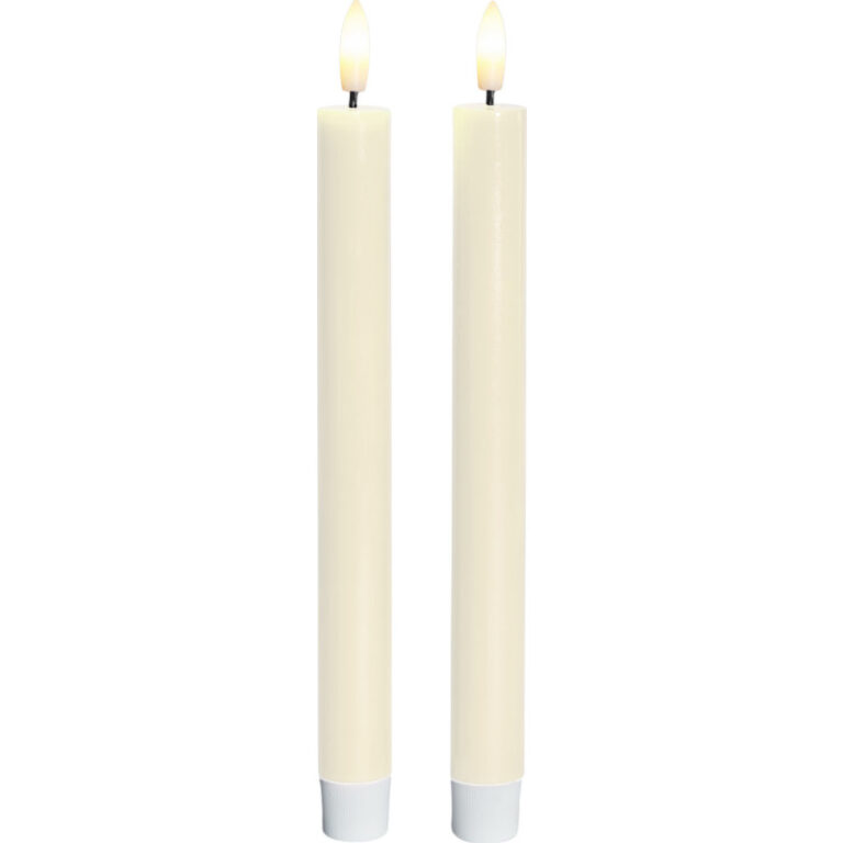 Sirius Sille LED kronelys, batteri, råhvid