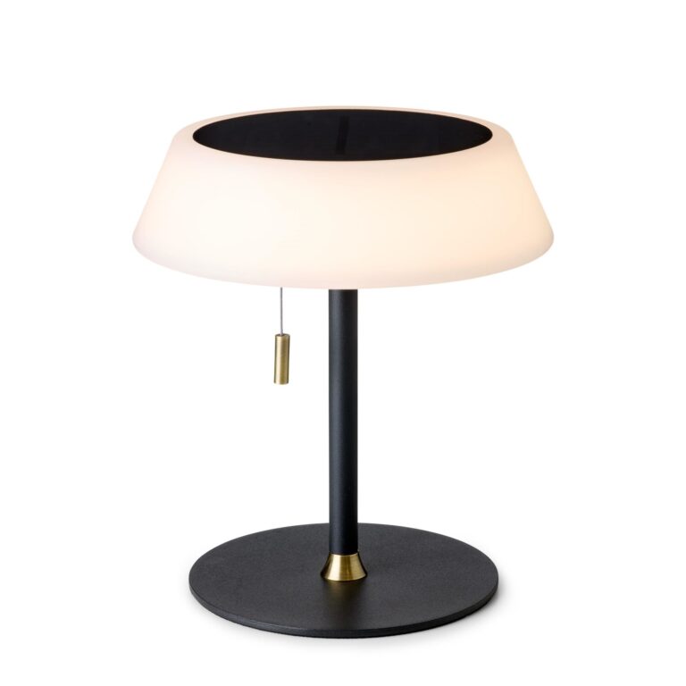 Solar Transportabel Lampe Sort
