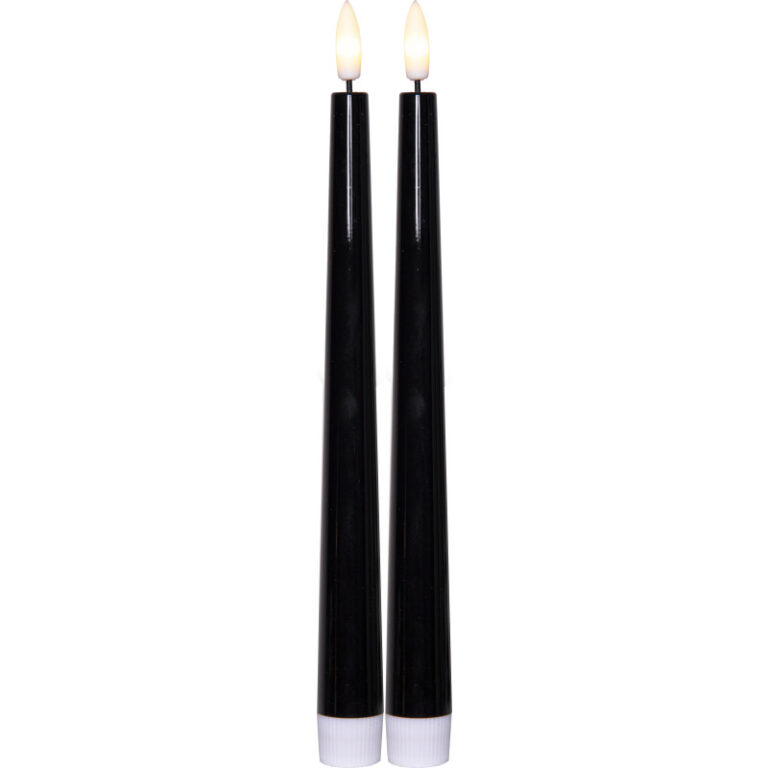 Star Trading Candy LED kronelys, batteri, 26 cm, 2-pak