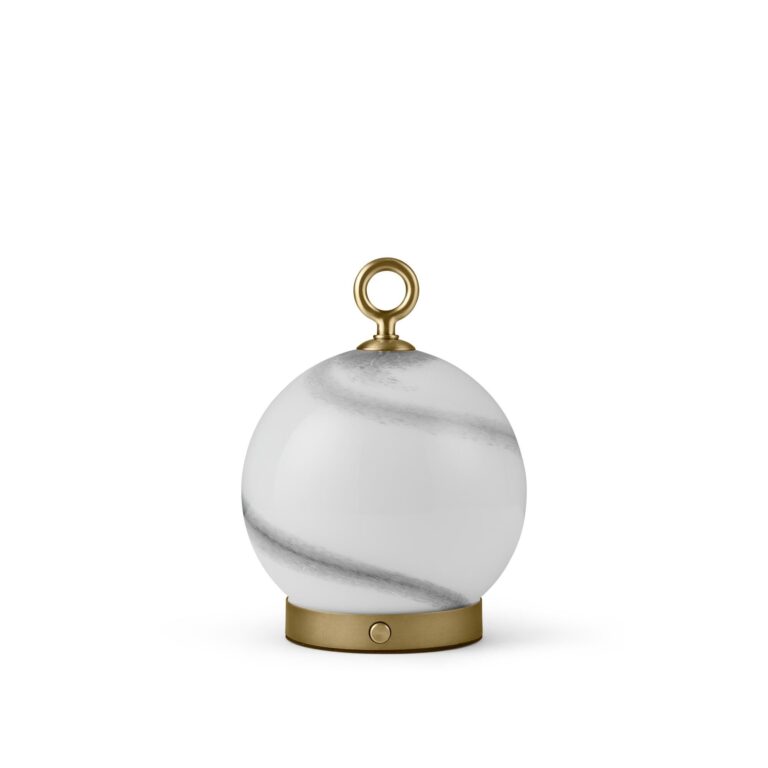 Stockholm Transportabel Lampe Marble Grey/Antique