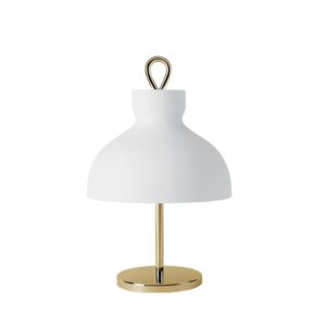 TATO Arenzano Bordlampe Lav Hvid & Messing