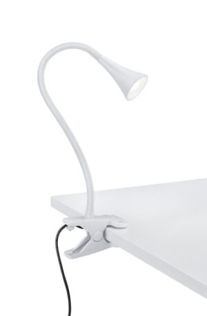 Trio Lighting Viper klemmelampe, hvid