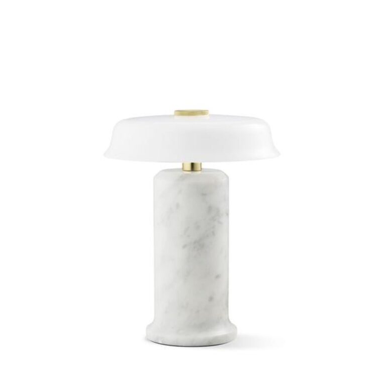 Trip No. 2 Transportabel Lampe Carrara Marble/Glossy Opal