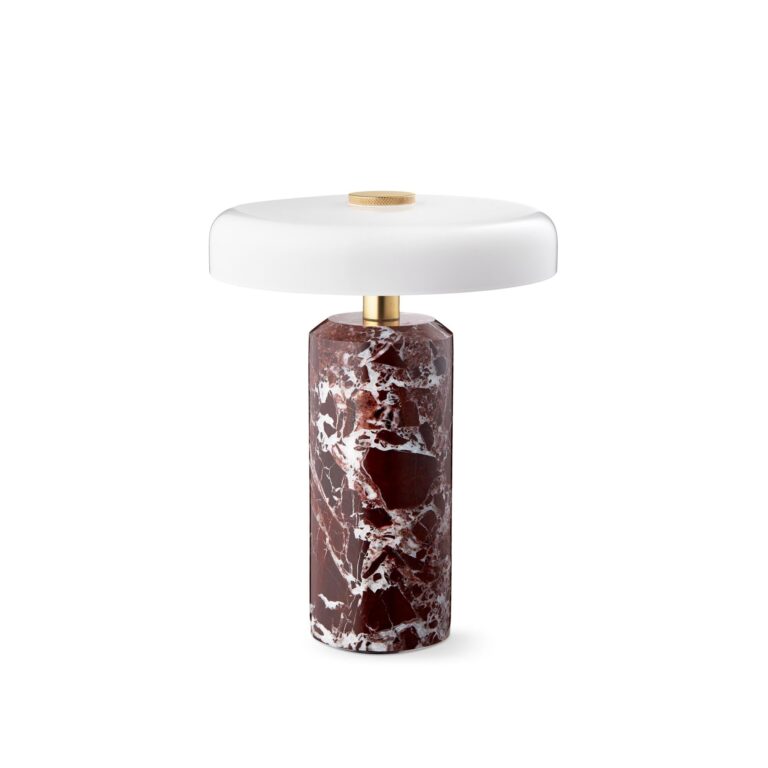 Trip Transportabel Lampe Burgundy Marble/Glossy Opal