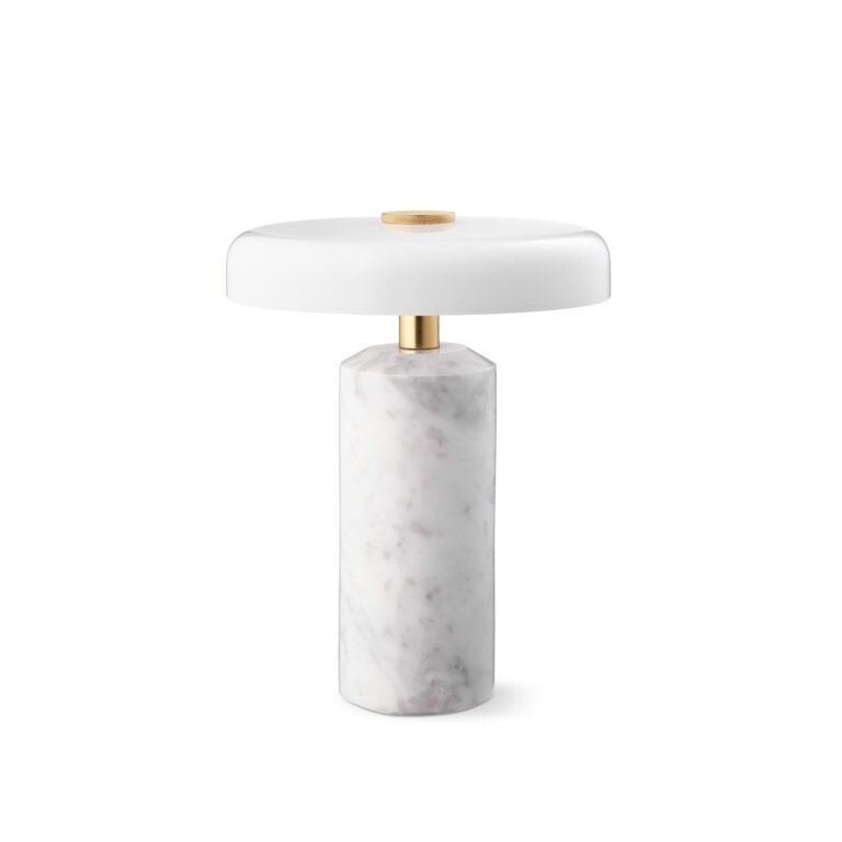 Trip Transportabel Lampe Carrara Marble/Glossy Opal