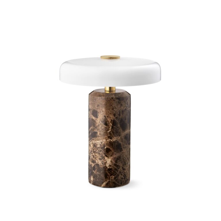 Trip Transportabel Lampe Dark Emperador Marble/Glossy Opal