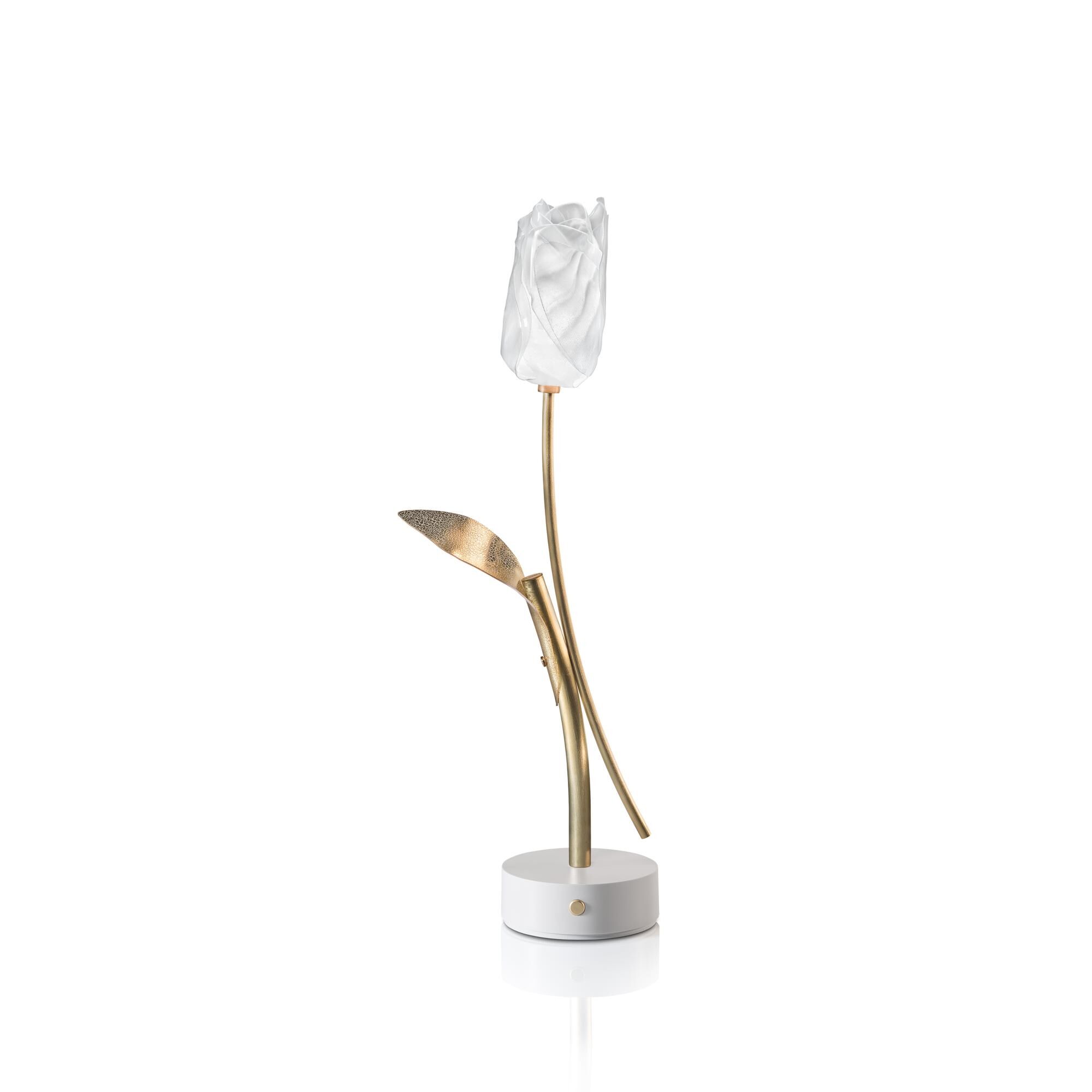 Tulip Transportabel Lampe Transparent/Hvid Base