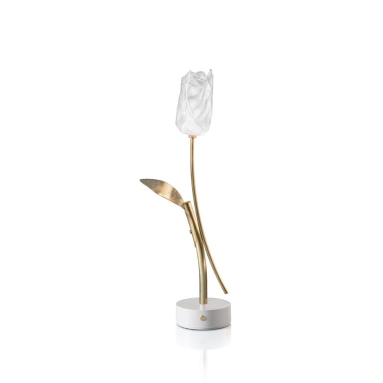 Tulip Transportabel Lampe Transparent/Hvid Base