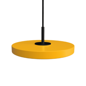 Umage Asteria Micro Pendel Med Lysdæmper Saffron Yellow/Sort Top