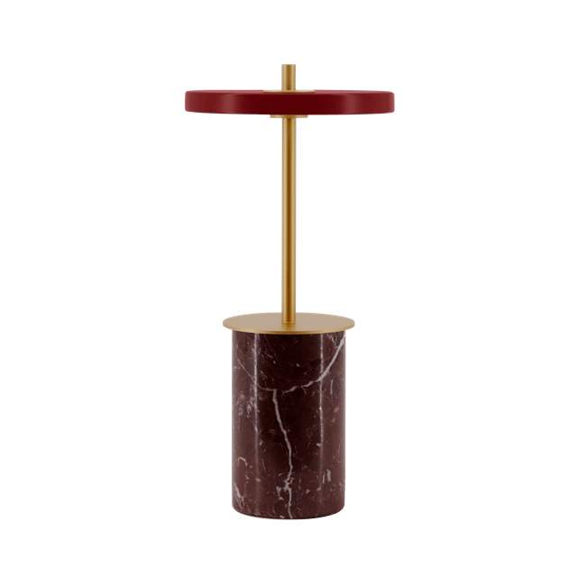 Umage Asteria Move Transportabel Lampe Mini Rød Marmor