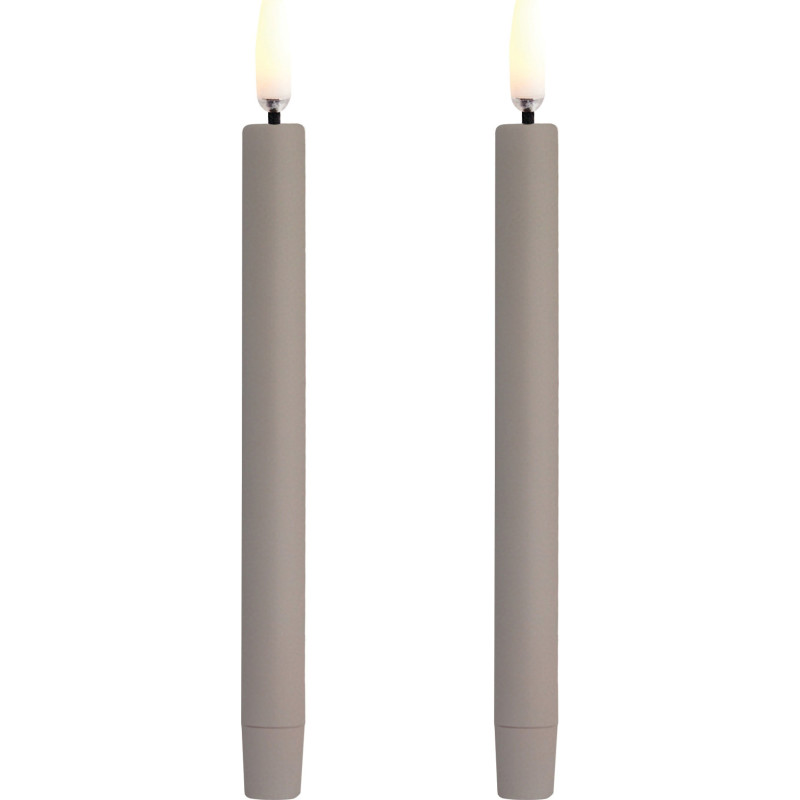 Uyuni LED kronelys, batteri, beige