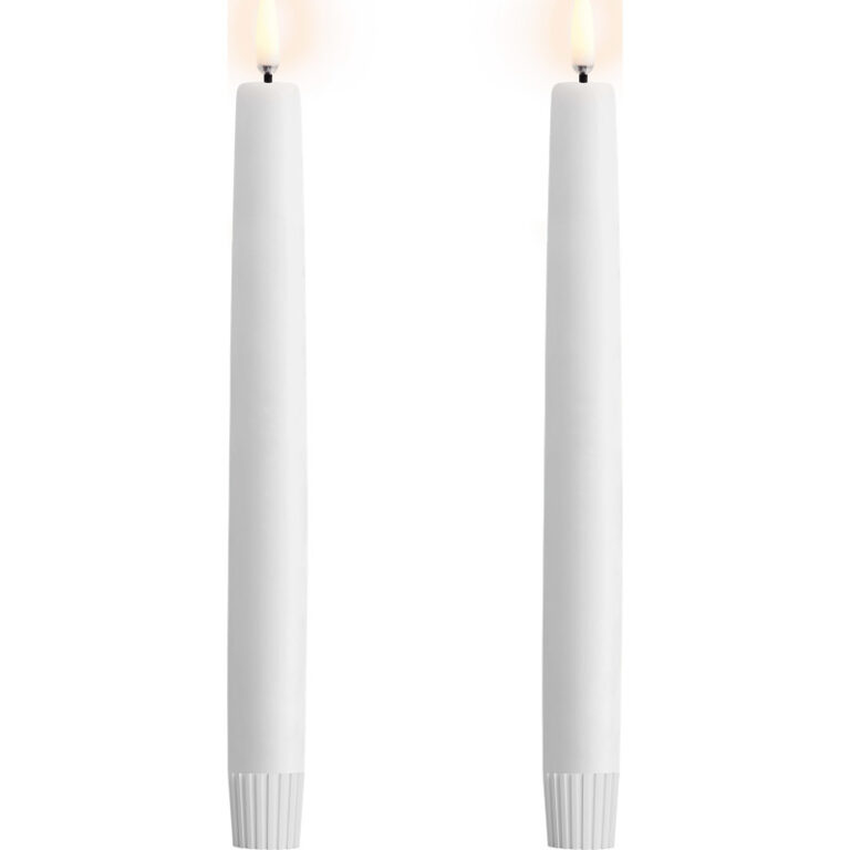 Uyuni LED kronelys, batteri, hvid