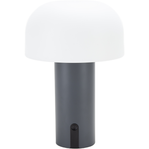 Veli Line Shape genopladelig bordlampe, grå