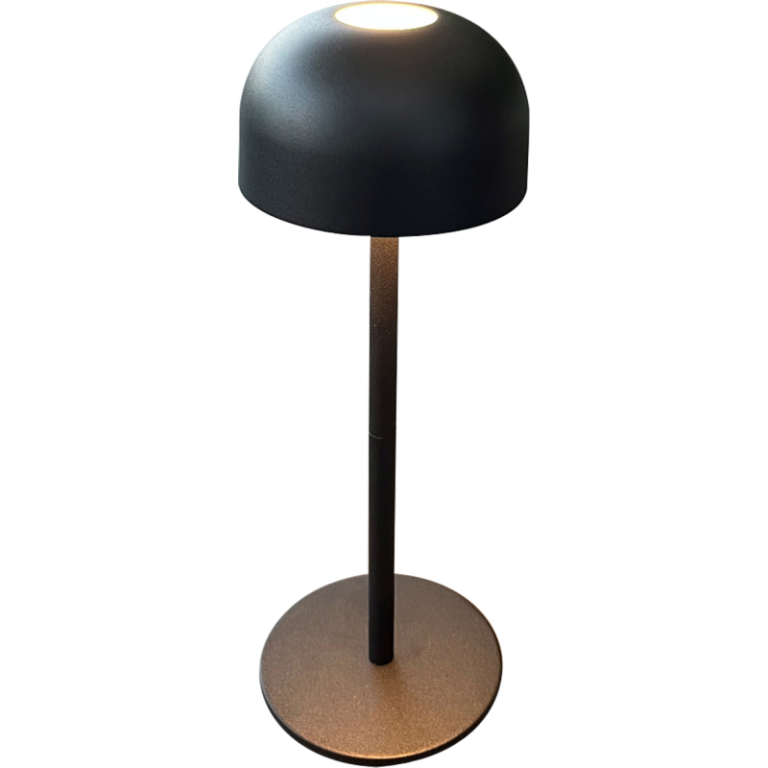 Veli Line Shine genopladelig bordlampe, sort