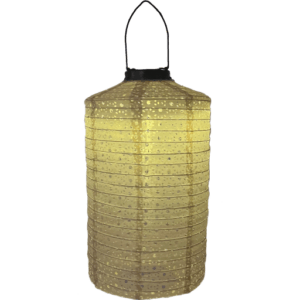 Veli Line solcelle papir lanterne, beige
