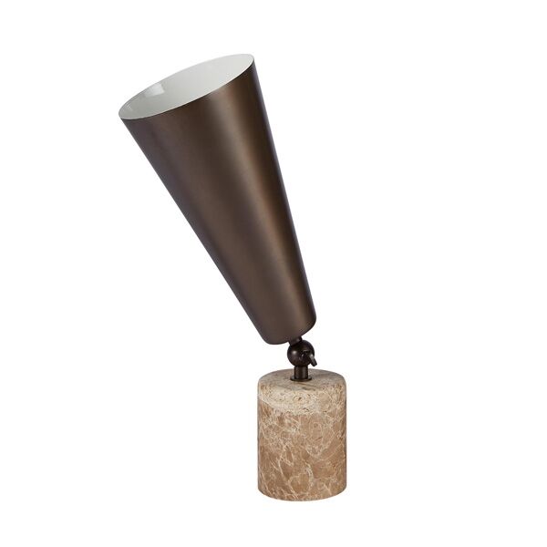 Vox Bordlampe Brun Marmor & Mat Bronze Lille