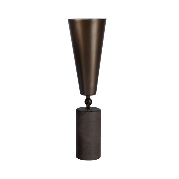 Vox Bordlampe Brun Marmor & Mat Bronze Stor