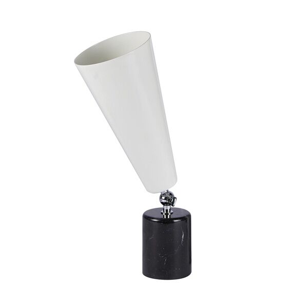 Vox Bordlampe Sort Marmor & Krom/Hvid Lille