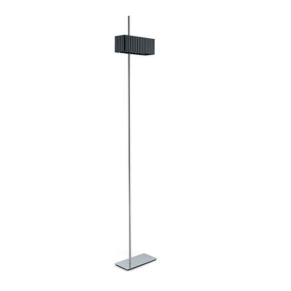 Wallie Gulvlampe Krom & Sort Høj