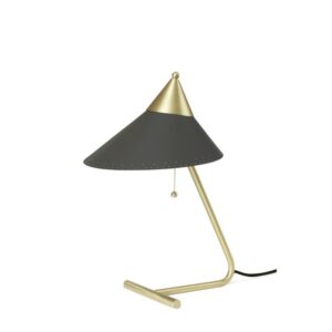 Warm Nordic Brass Top Bordlampe Trækul Grå