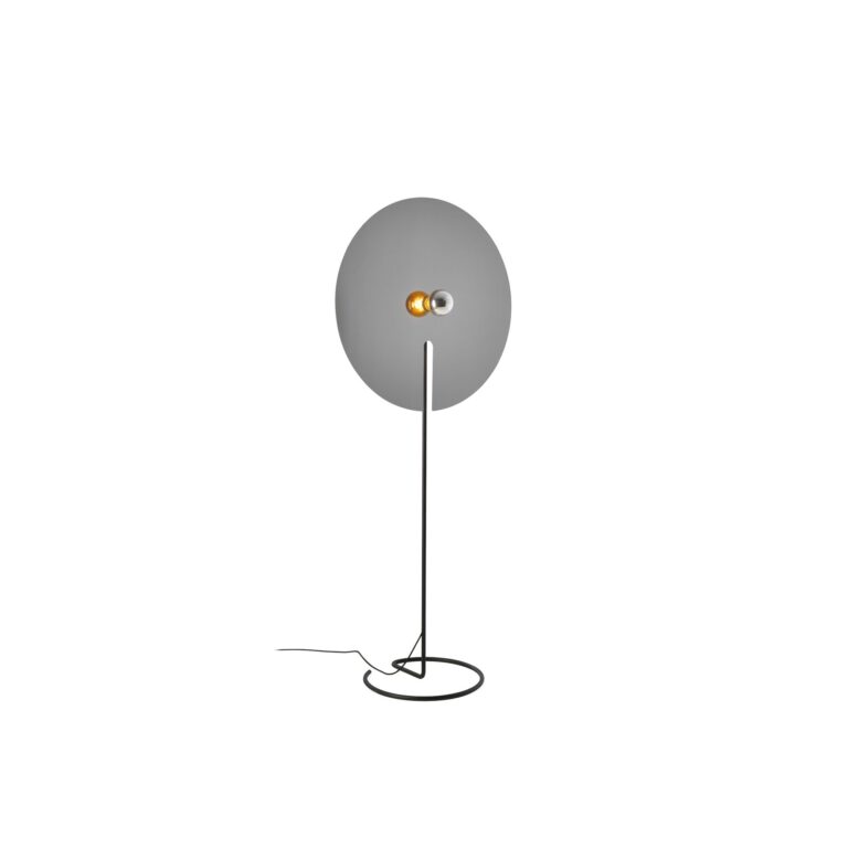 Wever & Ducré MIRRO 3.0 Gulvlampe Mat Sort/Sort Krom